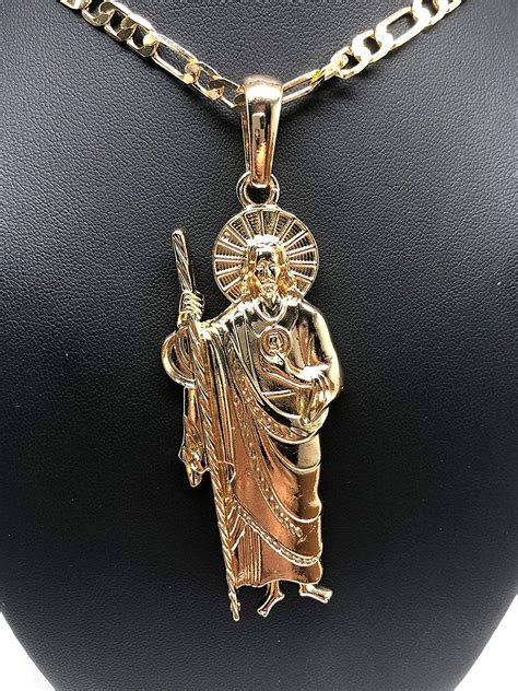 san judas gold necklace